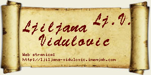 Ljiljana Vidulović vizit kartica